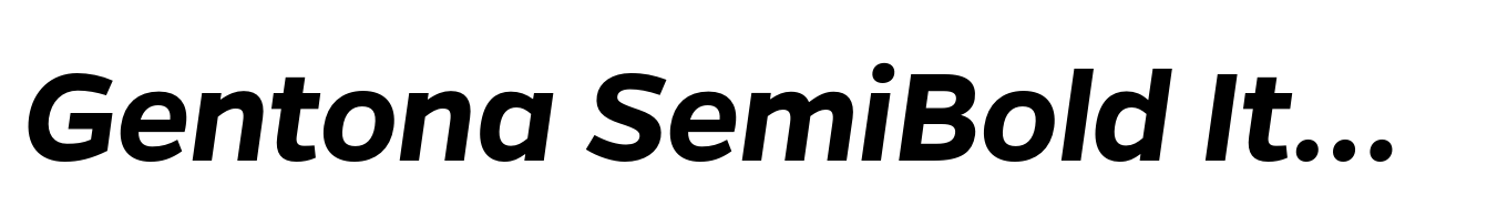 Gentona SemiBold Italic